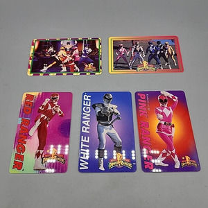 Mighty Morphin Power Rangers ID and Info Cards Plastic Lot of 5 1990s